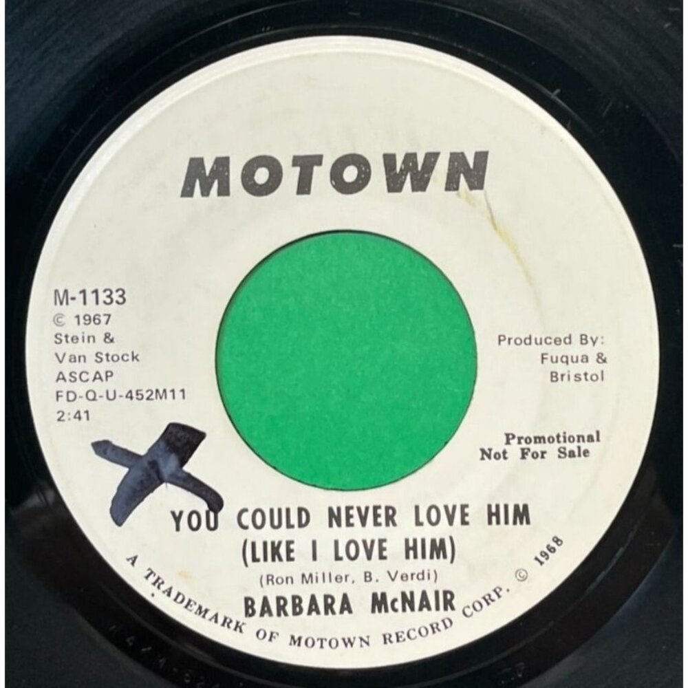 Barbara McNair You Could Never Love Him 45 Northern Soul 60s Motown 1133 Promo